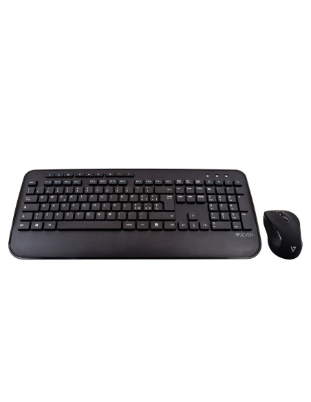 V7 Tastiera full-size/poggiapolsi QWERTY italiano CKW300IT, nero