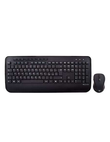 V7 Tastiera full-size/poggiapolsi QWERTY italiano CKW300IT, nero