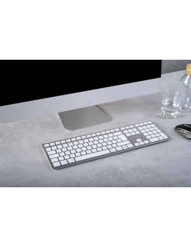 CHERRY KW 9100 SLIM FOR MAC tastiera Universale USB + Bluetooth QWERTZ Tedesco Argento