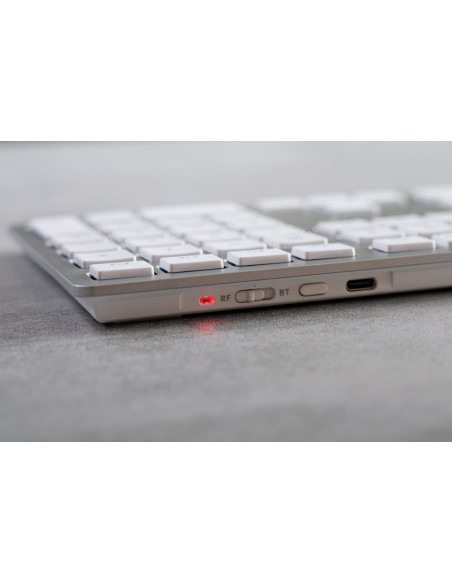 CHERRY KW 9100 SLIM FOR MAC tastiera Universale USB + Bluetooth QWERTZ Tedesco Argento