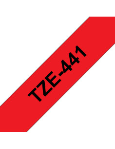 Brother TZE-441 nastro per etichettatrice Nero su rosso
