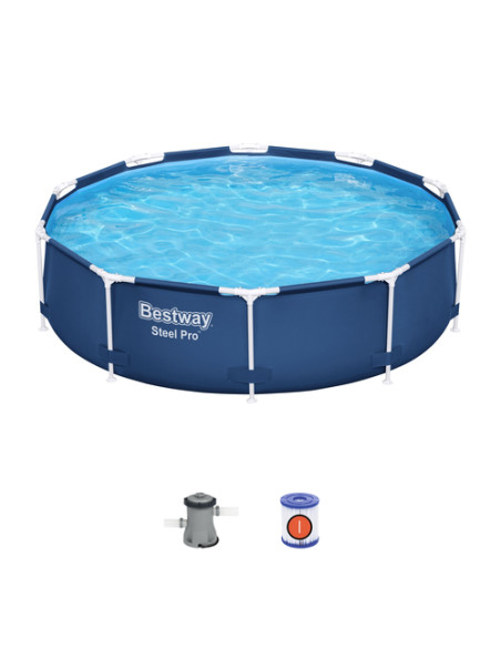 Bestway Steel Pro 56677 / 23 piscina fuori terra Piscina con bordi Piscina rotonda 4678 L Blu