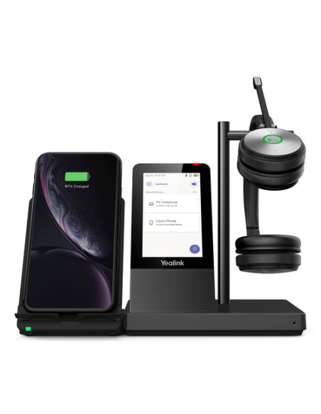 Yealink WH66 Dual Teams Sistema di audioconferenza personale Wireless A Padiglione Ufficio USB tipo A Bluetooth Base di ricarica