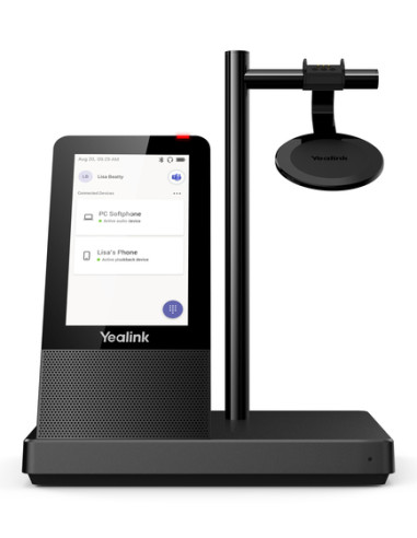 Yealink WH66 Dual Teams Sistema di audioconferenza personale Wireless A Padiglione Ufficio USB tipo A Bluetooth Base di ricarica