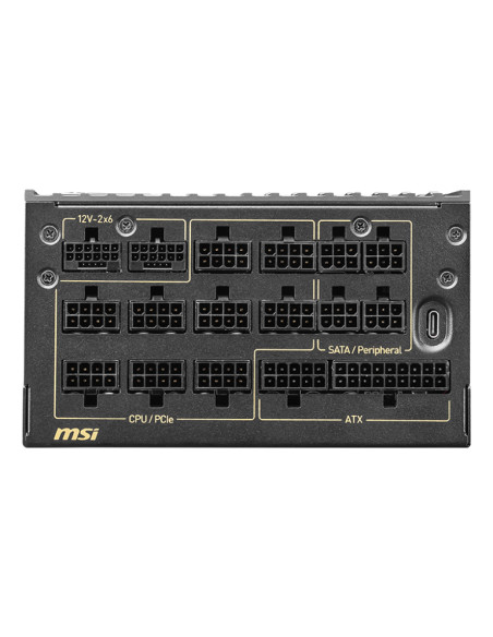 MSI MEG Ai1600T PCIE5 alimentatore per computer 1600 W 24-pin ATX ATX Nero