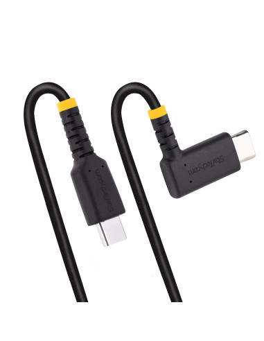 StarTech.com Cavo di Ricarica USB-C a 90° da 1m - Cavetto di Ricarica Veloce USB Tipo-C per uso intensivo - Cavo Dati USB 2.0 T