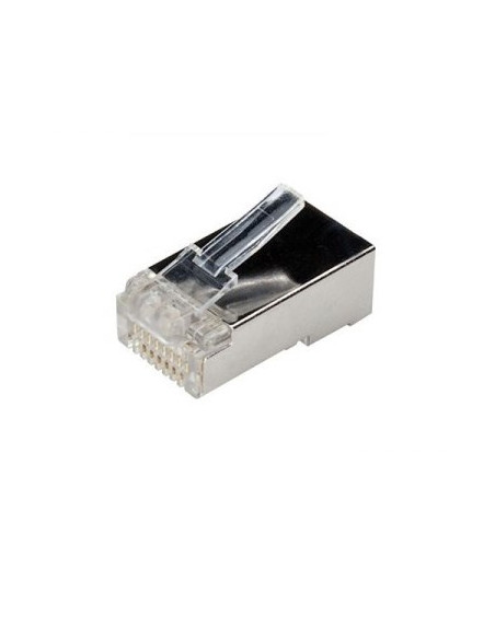 PLUG RJ45 RETE CAT.6 FTP TRANSPARET CONF. 10PCS ADJ