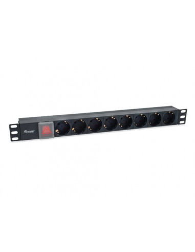 Equip 333286 unità di distribuzione dell'energia (PDU) 8 presa(e) AC 1U Nero