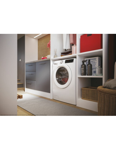 Hoover H-WASH 350 Lavatrice Slim 7kg, Classe A-10%, 1400 giri, Bianco, H3WP4474TAM6/1-S