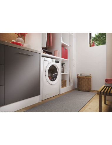 Hoover H-WASH 350 Lavatrice Slim 7kg, Classe A-10%, 1400 giri, Bianco, H3WP4474TAM6/1-S