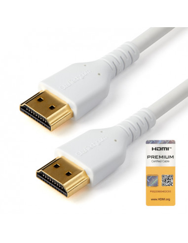 StarTech.com Cavo HDMI 2.0 certificato Premium da 2m - Cavo video HDMI con Ethernet ad alta velocità - UHD 4K 60Hz HDR - Cavo H
