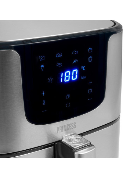 Princess 182060 Singolo 5,5 L Indipendente 1700 W Friggitrice ad aria calda Argento