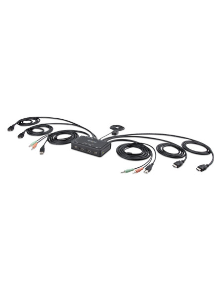 StarTech.com C2-DH46-UA2-CBL-KVM switch per keyboard-video-mouse (kvm) Nero