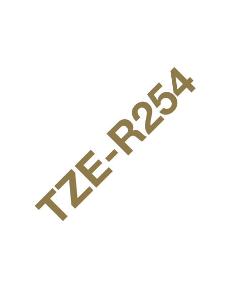 Brother TZE-R254 nastro per etichettatrice Oro su bianco
