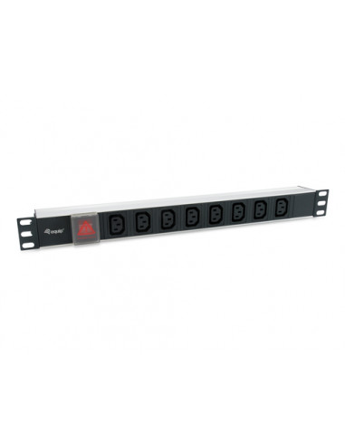 Equip 333310 unità di distribuzione dell'energia (PDU) 8 presa(e) AC 1U Nero