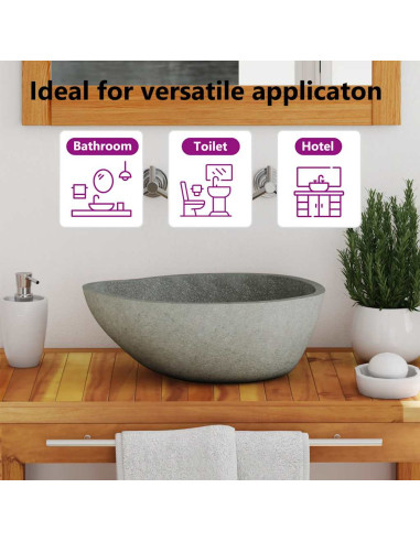 Lavandino in Pietra di Fiume Ovale 37-46 cm