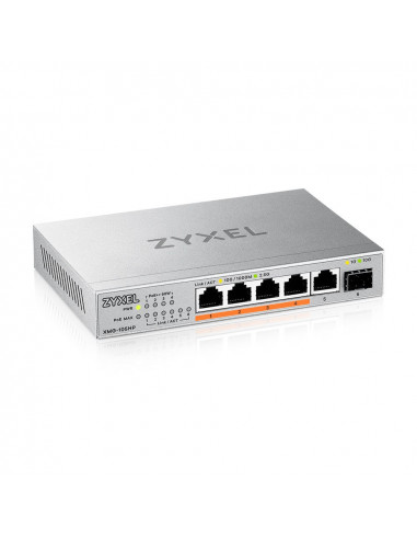 Zyxel XMG-105HP Non gestito 2.5G Ethernet (100/1000/2500) Supporto Power over Ethernet (PoE) Argento