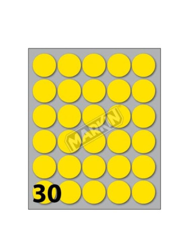 CONF10 BUSTE ETICH 7 GIALLE  DIAM22