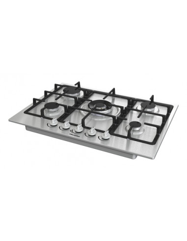 Hisense GM773XF piano cottura Acciaio inox Da incasso 71 cm Gas 5 Fornello(i)