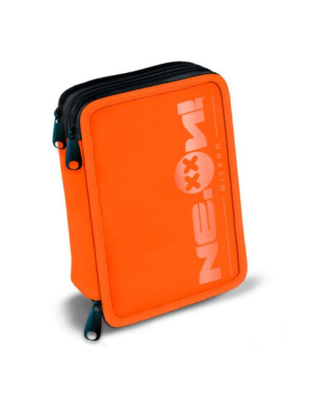 3 ZIP PENCIL CASE ORANGE
