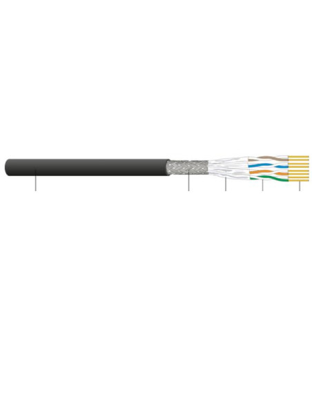 CAVO S/FTP CAT.6A OUTDOOR PE 500M
