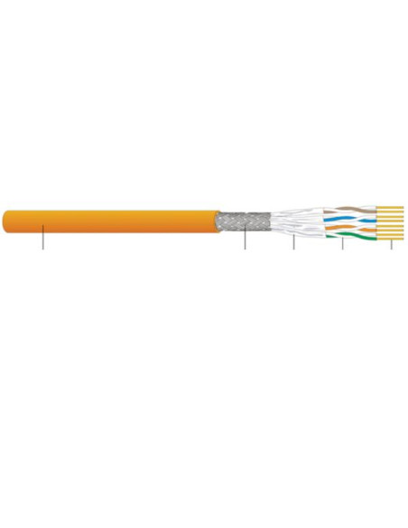 CAVO S/FTP CAT.8 CCA ARANCIO 1000M