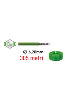 CAVO U/UTP CAT.6 CCA VERDE 305M 2