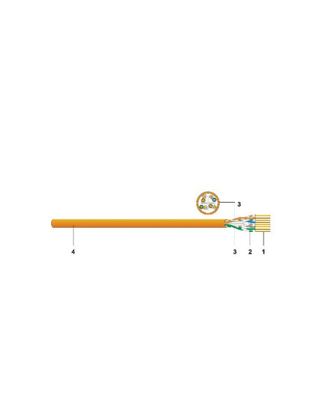 CAVO U/UTP CAT.6 CCA ARANCIO 305M