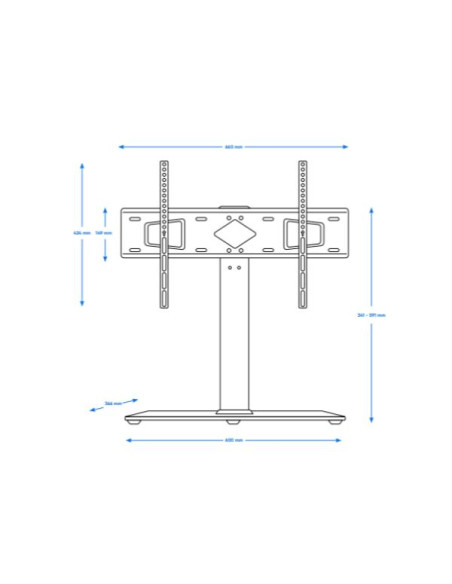 UNIV STEEL/GLASS TV TABLE STAND