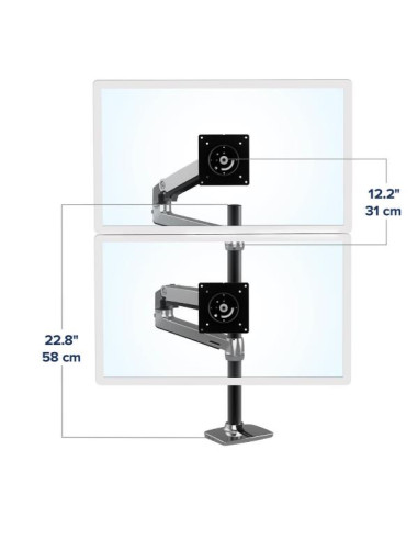 LX DUAL ARM TALL BLACK ACCENTS POL