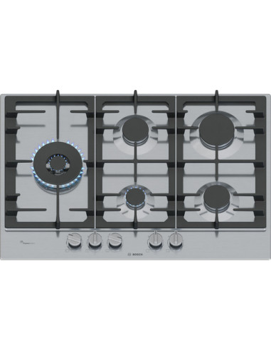 Bosch Serie 6 PCS7A5I90 , Piano cottura a gas, 75 cm, Acciaio inox