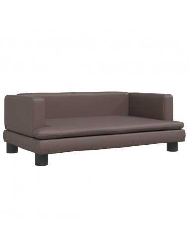 Divano per Bambini Marrone 80x45x30 cm in Similpelle