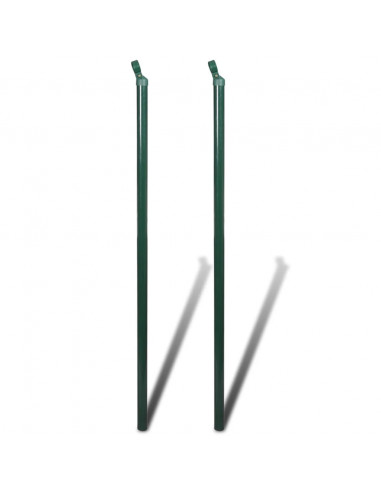 Recinzione a Rete con Pali e Spuntoni in Acciaio 1,5x25 m