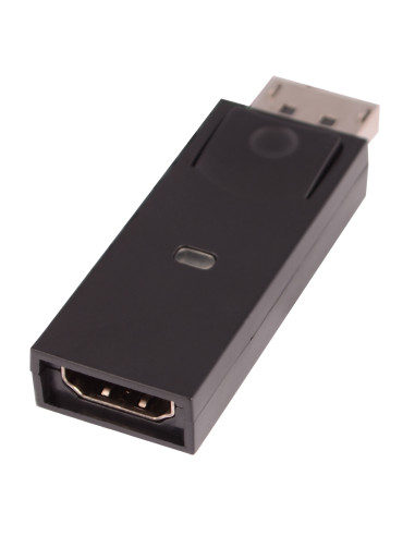 V7 Adaptador negro de vídeo con conector DisplayPort macho a HDMI hembra