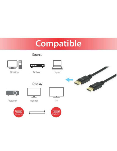 Equip 119251 Cavo DisplayPort 1.4, 1,0 m, 8K/60Hz