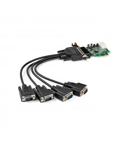 StarTech.com Scheda adattatore seriale PCI Express RS232 a 4 porte - Scheda controller host seriale PCIe RS232 - PCIe a seriale 