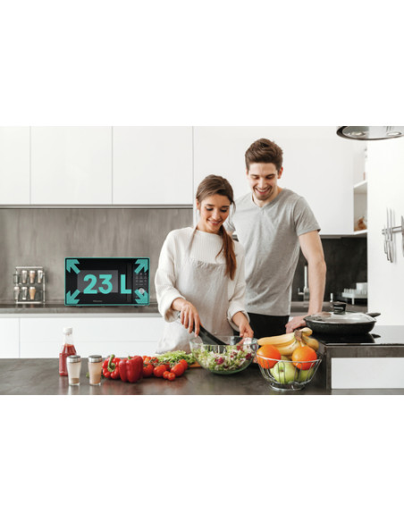 Hisense H23MOBSD1HG Nero Microonde con grill Superficie piana 23 L 800 W