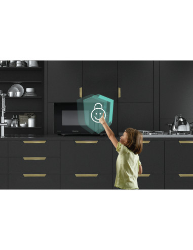 Hisense H23MOBSD1HG Nero Microonde con grill Superficie piana 23 L 800 W