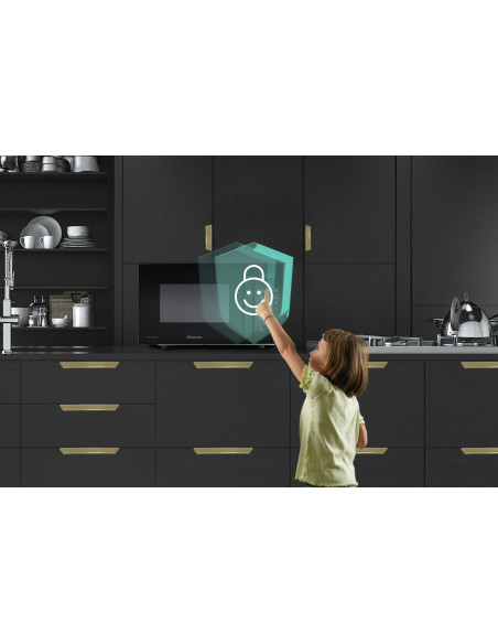 Hisense H23MOBSD1HG Nero Microonde con grill Superficie piana 23 L 800 W
