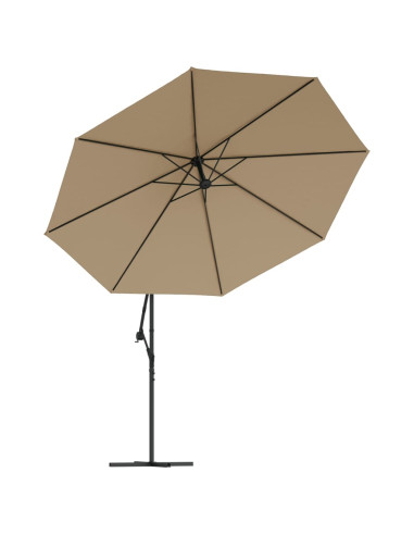 Ombrellone a Sbalzo con Palo in Alluminio 350 cm Grigio Talpa