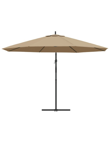 Ombrellone a Sbalzo con Palo in Alluminio 350 cm Grigio Talpa