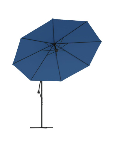Ombrellone a Sbalzo con Palo in Alluminio 350 cm Blu