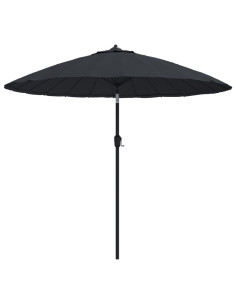 Ombrellone da Esterni con Palo in Alluminio 270 cm Nero