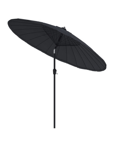 Ombrellone da Esterni con Palo in Alluminio 270 cm Nero