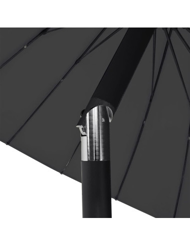 Ombrellone da Esterni con Palo in Alluminio 270 cm Nero