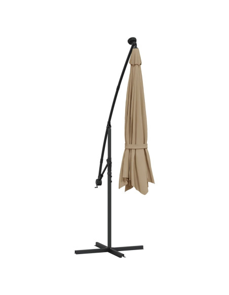 Ombrellone a Sbalzo con LED e Palo in Metallo 350 cm Talpa