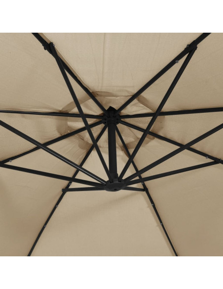 Ombrellone a Sbalzo con LED e Palo in Metallo 350 cm Talpa