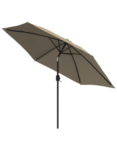 Ombrellone da Esterni con Palo in Metallo 300 cm Grigio Talpa 2
