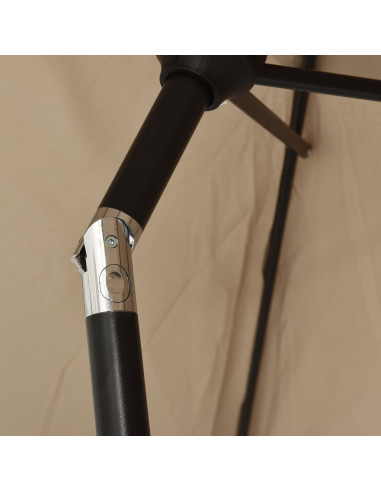 Ombrellone da Esterni con Palo in Metallo 300 cm Grigio Talpa