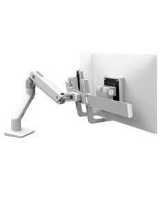 HX DESK DUAL MONITOR ARM, WHITE